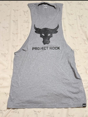 Under Armour Project Rock αμάνικο σαν καινούργιο, γκρι, μέγεθος S