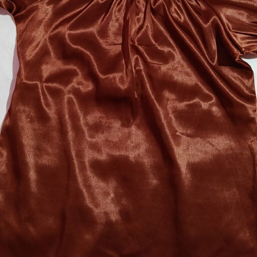 Satin Off-Shoulder Blouse Chaton like new, brown, size S