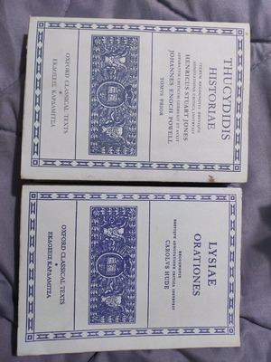 Lysiae and Thucydidis books Oxford Classical Texts, unique pieces