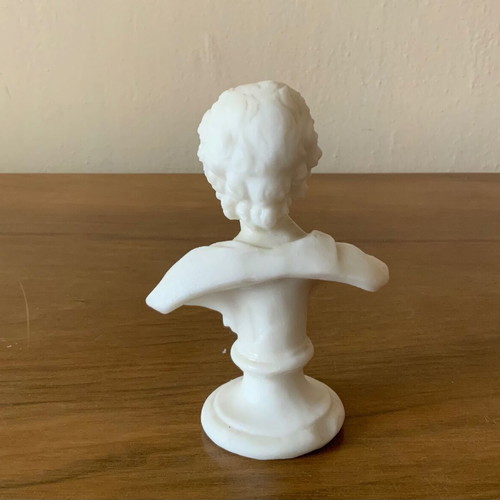 Plaster statue portrait white male figure like new