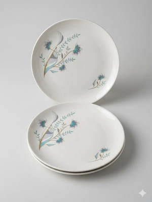 Bavaria Germany porcelain plates set of 2 used