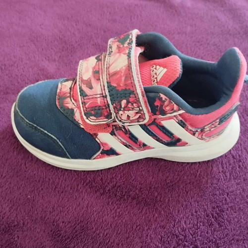 Adidas Kids Athletic Shoes Used Size 25 Blue Red