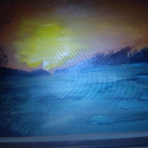 Oil painting authentic canvas artwork with frame new