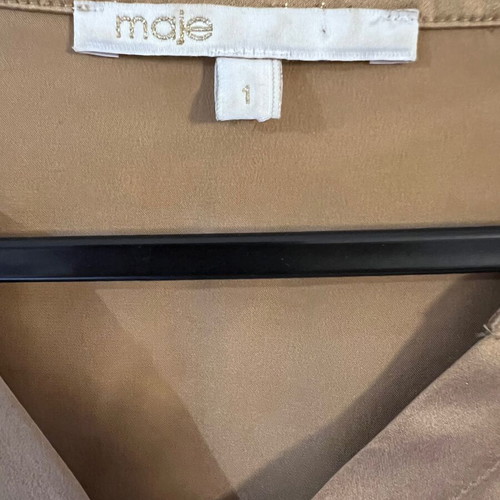Maje silk shirt, beige
