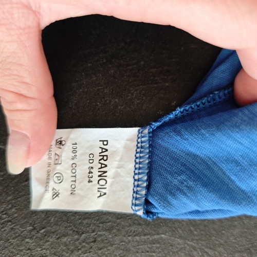 Paranoia long-sleeve blouse blue medium used, 100% cotton