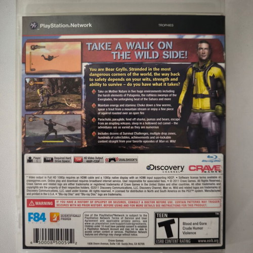 Man vs. Wild featuring Bear Grylls PS3 game