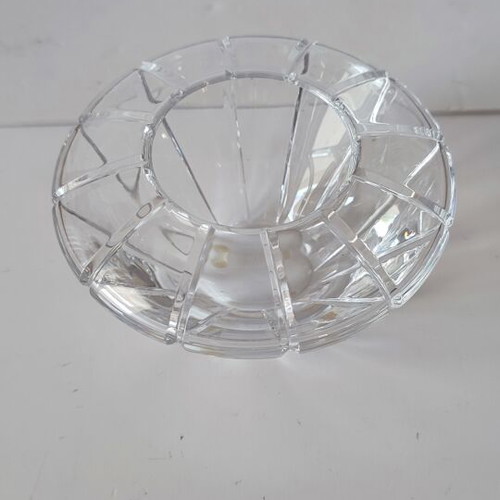 Cristal de Sèvres lead crystal bowl ashtray with Saint-Louis box