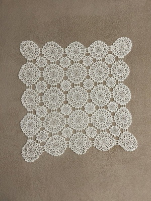 Embroidered tablecloth like new 55x53cm