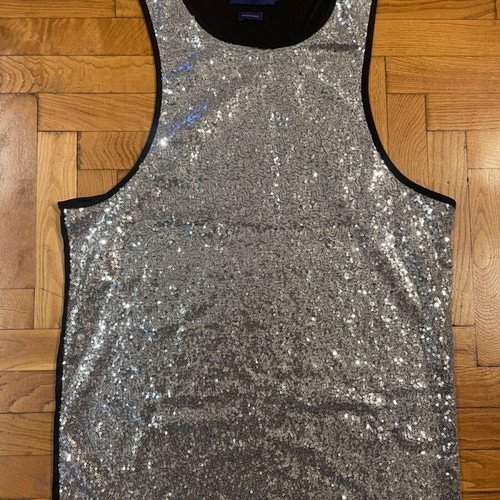 Men's sleeveless shirt with sequins like new, size S