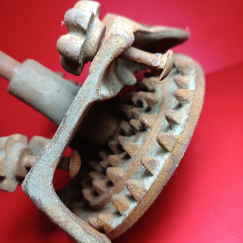 Manual Corn Sheller used, heavy cast iron, early 1900s
