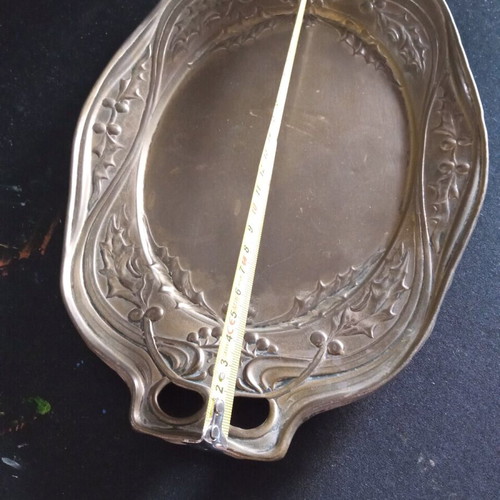 Antique brass tray used, small