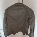 Leatherette jacket olive new, size S