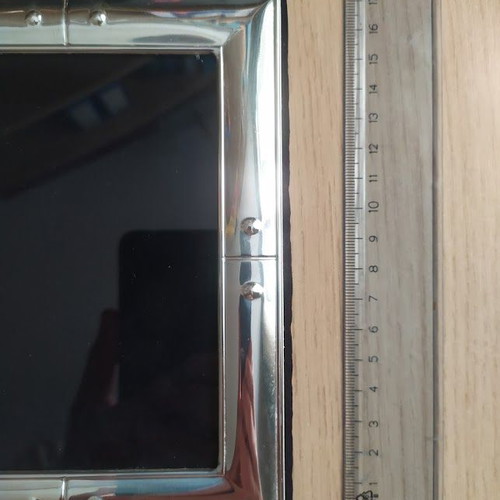 Silver photo frame 17x13 cm, like new, velvet back