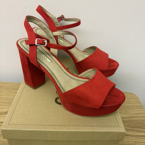 Corina high heels sandals like new, red, size 40