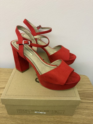 Corina high heels sandals like new, red, size 40
