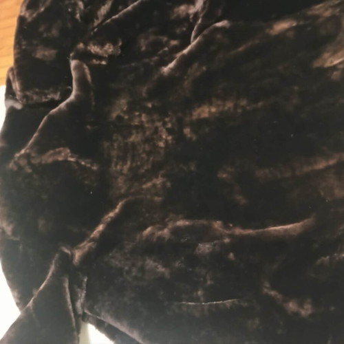 Fur coat like new, dark brown, satin lining, size L