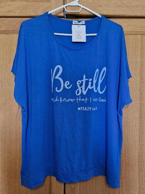 Summer blouse blue new with print