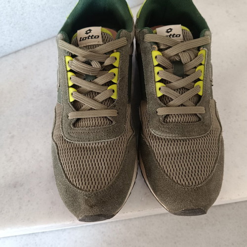 Lotto sneakers size 45, grey and green