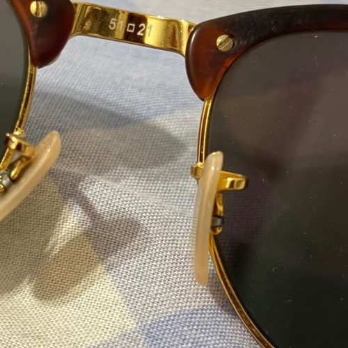 Ray-Ban Clubmaster RB3016 1145/19 51mm sunglasses used, tortoise green mirror