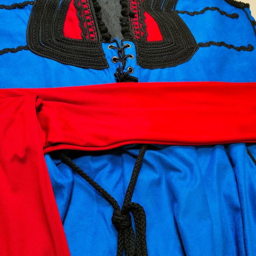 Traditional Cretan Costume Blue with Aloba Fabric, New