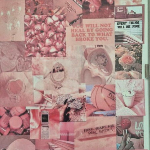 Pink collage frame