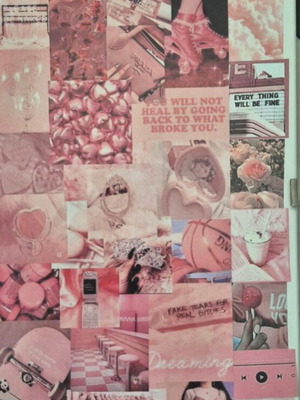 Pink collage frame