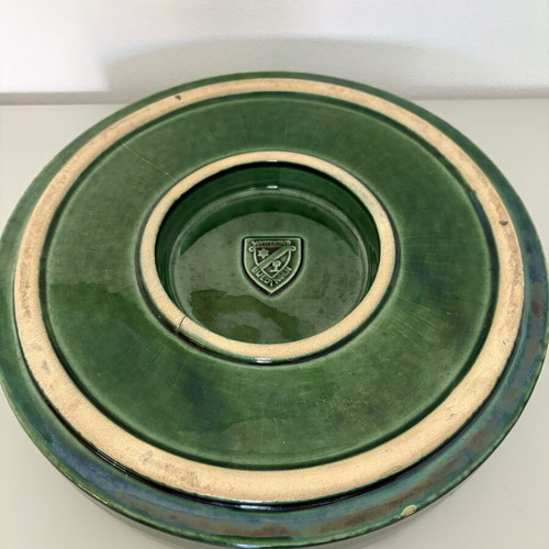 Heineken ceramic ashtray, green, collectible