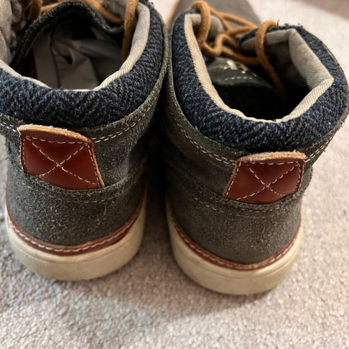 Xti men's suede shoes used, size 42, grey-blue with brown details