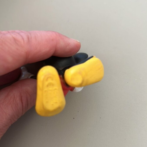 Disney Mickey Mouse figure made of PVC used with minor paint wear