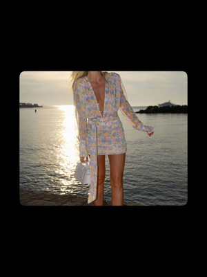 Mini Heart Dress like new, Vassia Kostara, white pink, size M