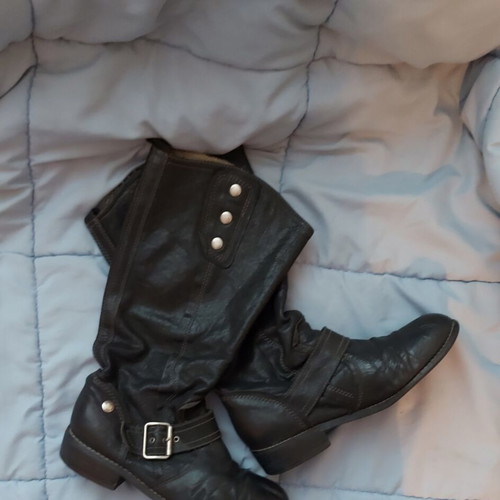 Pepe Jeans women's boots used, leather and denim