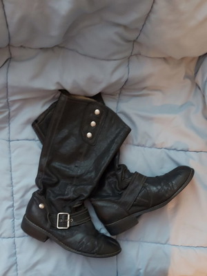 Pepe Jeans women's boots used, leather and denim