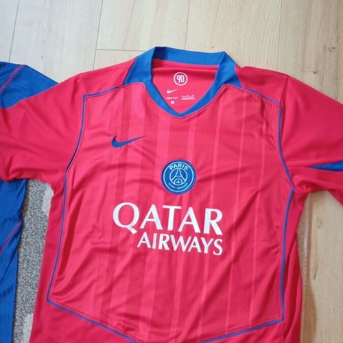 Set of 5 football jerseys including PSG, AC Milan, Barcelona, Toronto FC