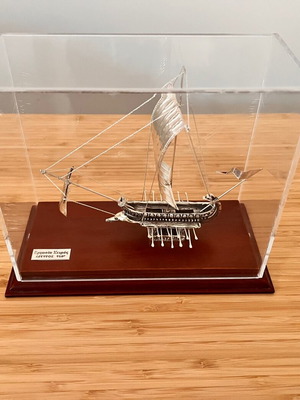 Χειροποίητο Ελληνικό Ασημένιο Καραβάκι 950 μεταχειρισμένο, συλλεκτικό