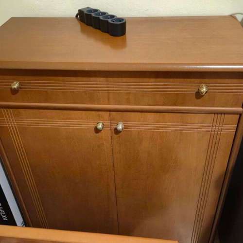 Shoe rack like new with drawer and cabinet