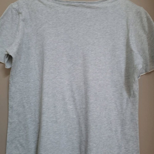 Betty Barclay short-sleeve top like new, grey with white, size UK16