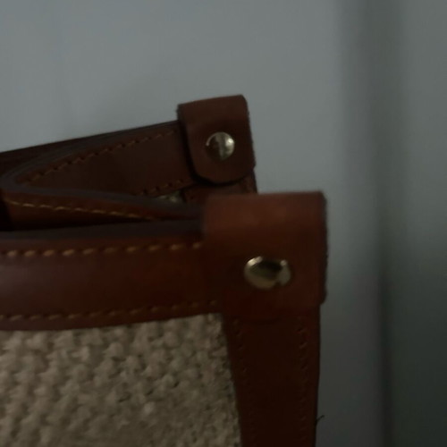 Straw bag holy bag new, beige hand-held