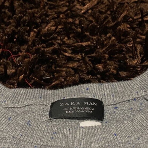 Zara gray sweatshirt like new with blue details