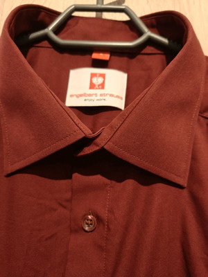 Engelbert Strauss men's short sleeve burgundy shirt Small like new
