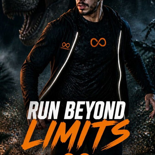 Legendary Set Run Beyond Limits 5-piece dry fit sportswear black gray new