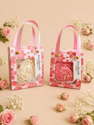 Peony Candle 100% Vegetable Oilseed New, Gift Pack