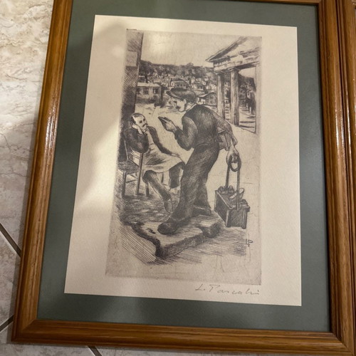 Paintings used, set of 3 pieces 0.38x0.30x0.15