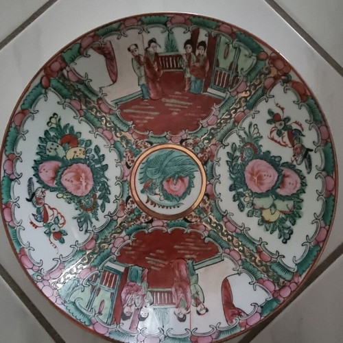 Satsuma Porcelain Set 4 pieces Famille Rose