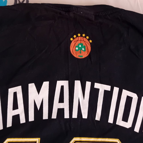 Panathinaikos basketball t-shirt Diamantidis used, size XXL, collectible jersey