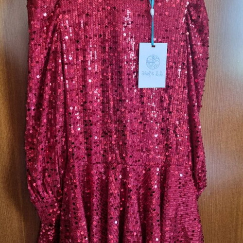 Abel & Lula Red Sequin Dress New, Size 122 cm, 7 Years