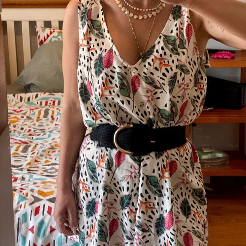 Zebras & Libras jumpsuit like new, size M, white multicolor