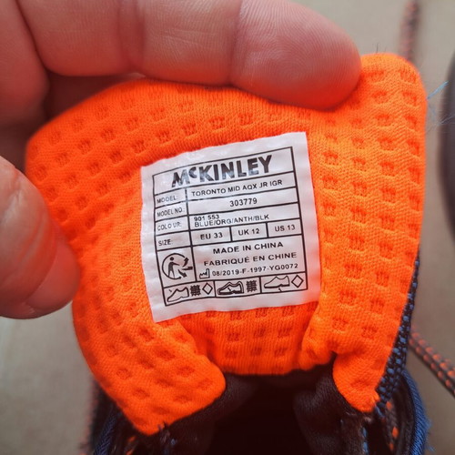 McKinley Toronto Mid AQX JR hiking boots size 33 used, AquaMax