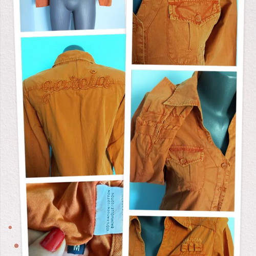 Garcia vintage πορτοκαλί πουκάμισο denim, M-L