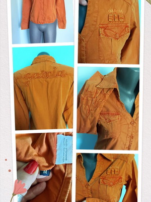 Garcia vintage πορτοκαλί πουκάμισο denim, M-L