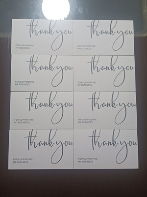 Thank you cards, set of 8